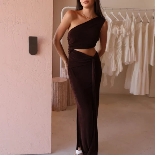 Tojha Viola Dress In Chocolate