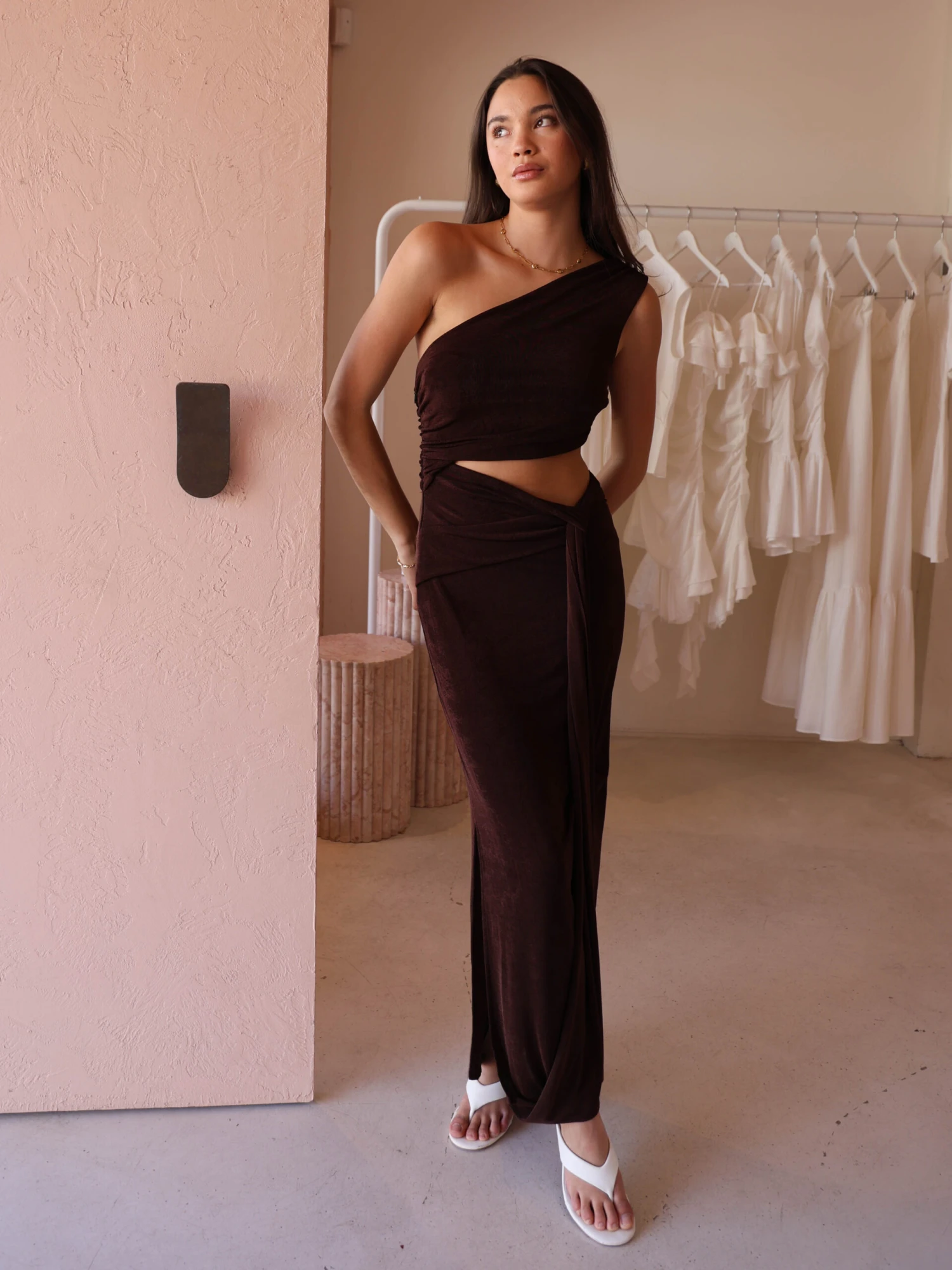 Tojha Viola Dress In Chocolate 3 Tojha Viola Dress In Chocolate