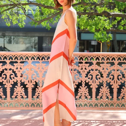 Aston Studio Poppy Dress In Hana Stripe -Chic Wear Store 0W1A0849