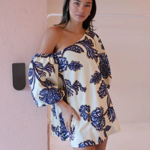 By Nicola Capri Mini Dress In Blue Paisley -Chic Wear Store 0W1A0855 69b187e2 0e2f 4e7c 87a8 0141b58ea22c scaled