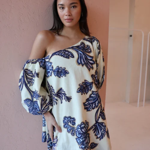 By Nicola Capri Mini Dress In Blue Paisley -Chic Wear Store 0W1A0948 442656ec c159 40b9 9bcc 983e6cc78b54 scaled