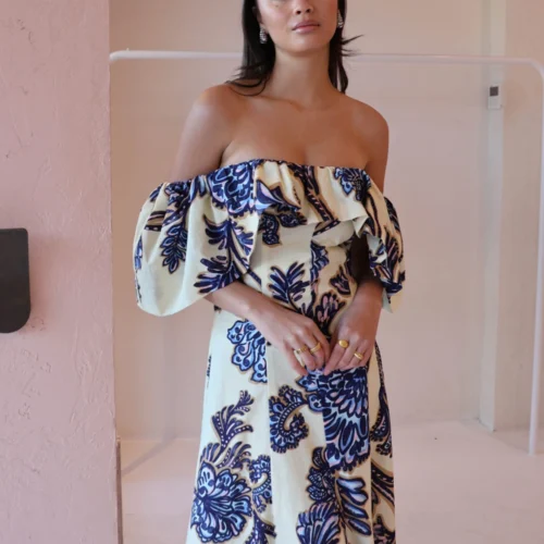 By Nicola Paradiso Maxi Dress In Blue Paisley -Chic Wear Store 0W1A0979 scaled