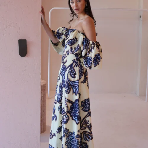 By Nicola Paradiso Maxi Dress In Blue Paisley -Chic Wear Store 0W1A1031 scaled