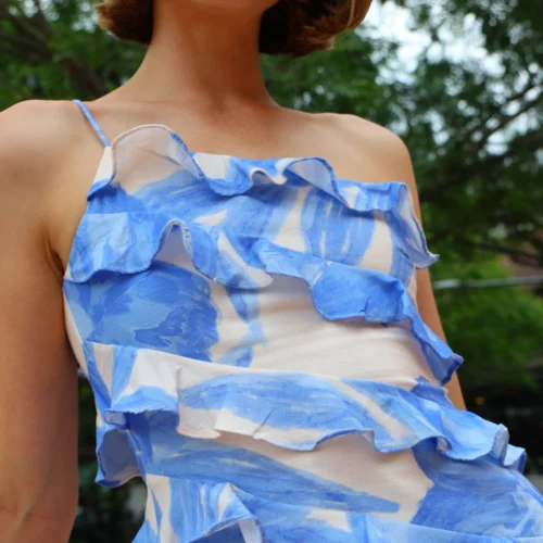 By Nicola Fleur One Shoulder Mini Dress In Blue Lagoon -Chic Wear Store 0W1A1196 scaled