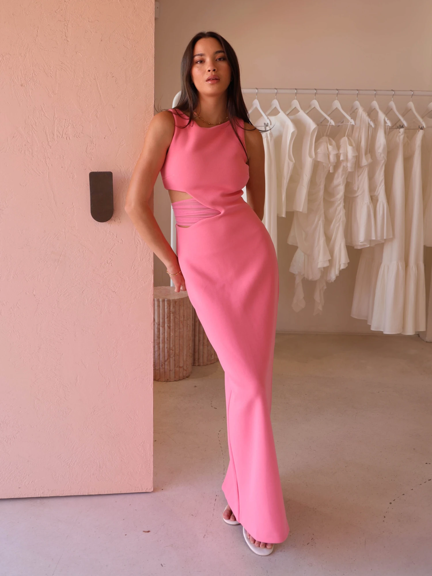 Tojha Valentina Dress In Rouge Pink 3 Tojha Valentina Dress In Rouge Pink