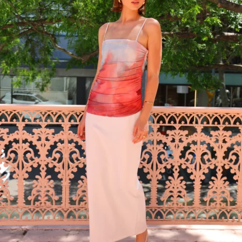 Romy LJ Mesh Overlay Maxi Dress In LJ Print Pink -Chic Wear Store 0W1A1736 ff338d86 c215 43e5 b857 8c58cbd2eb79 scaled