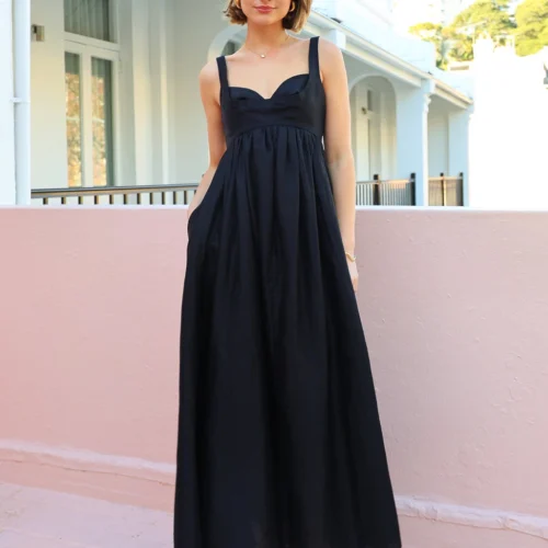 Acler Sandgate Midi Dress In Black -Chic Wear Store 0W1A2506