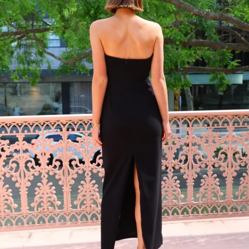 By Nicola Naomi Strapless Dress In Black -Chic Wear Store 0W1A2671