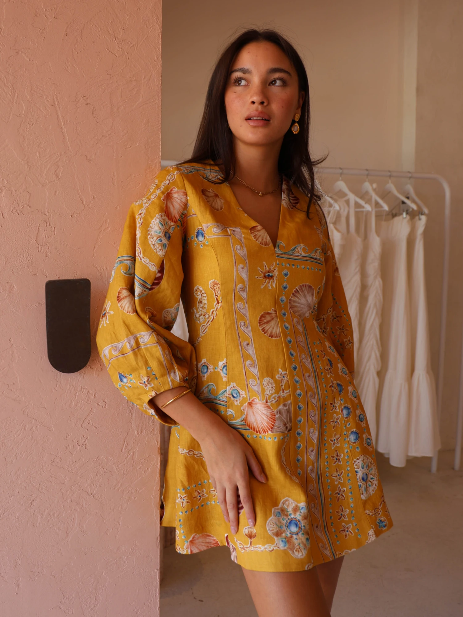 Roame Cassandra Dress In Marigold 6 Roame Cassandra Dress In Marigold - Image 4