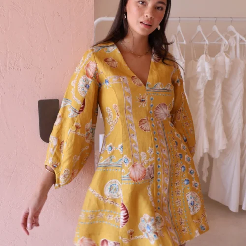 Roame Cassandra Dress In Marigold