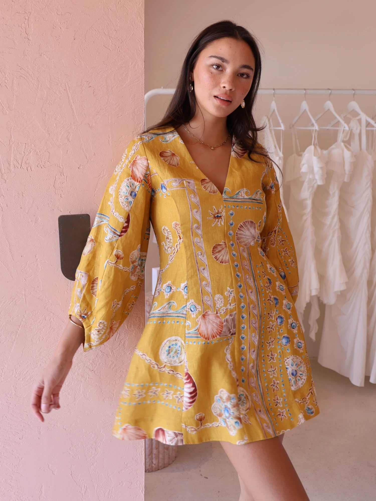 Roame Cassandra Dress In Marigold 3 Roame Cassandra Dress In Marigold