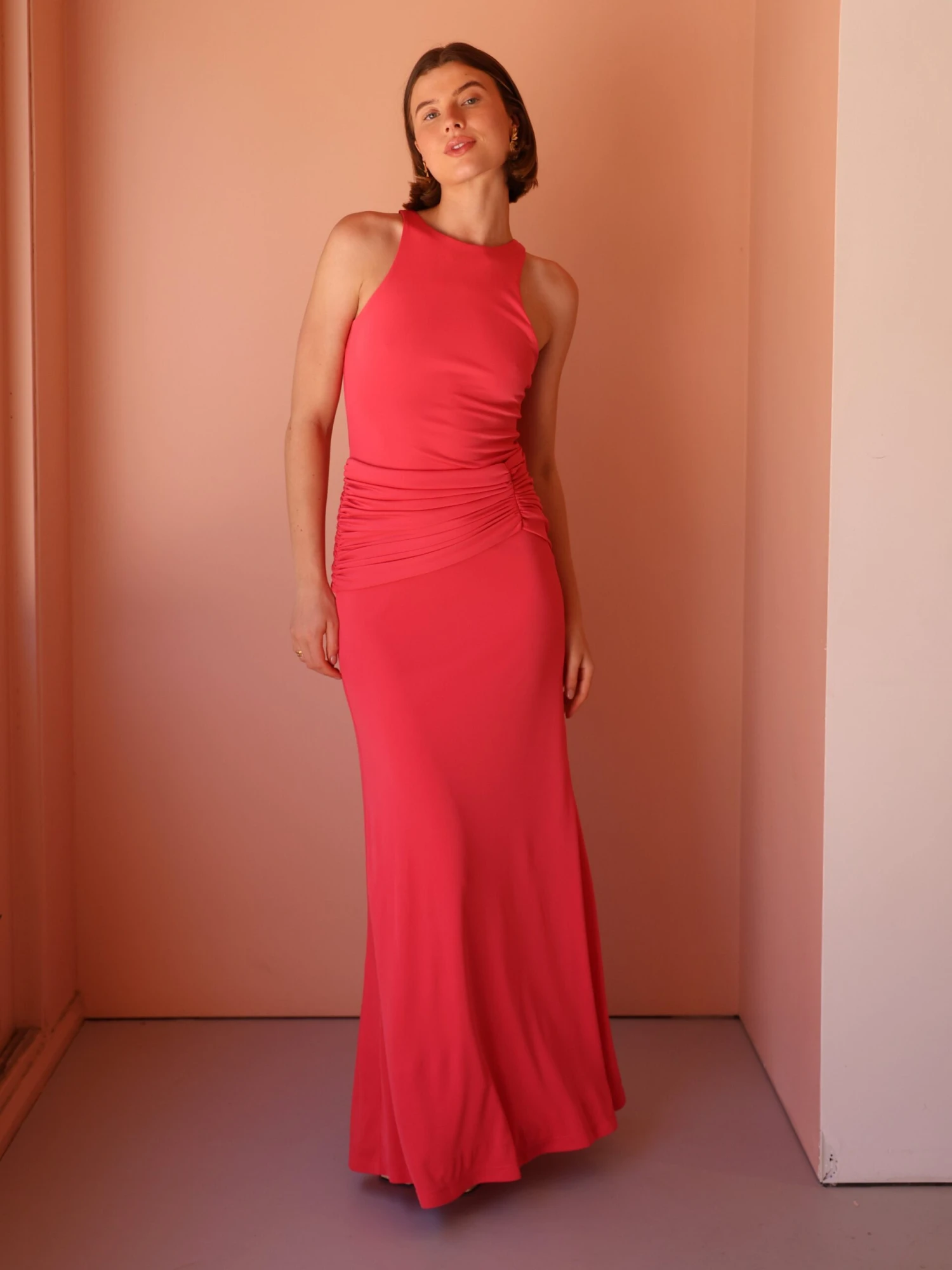 By Nicola Charli Racerback Sarong Dress In Punch 12 By Nicola Charli Racerback Sarong Dress In Punch - Image 10