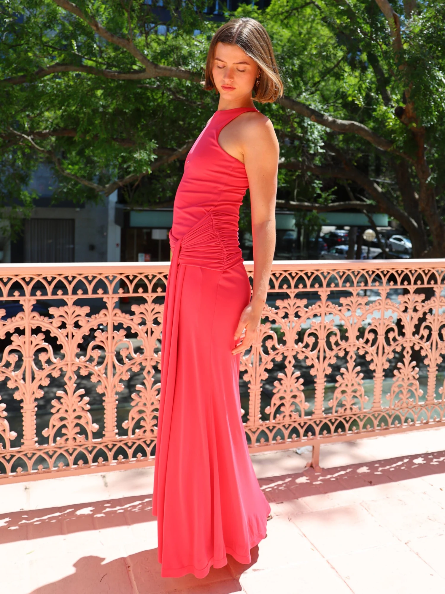 By Nicola Charli Racerback Sarong Dress In Punch 14 By Nicola Charli Racerback Sarong Dress In Punch - Image 12