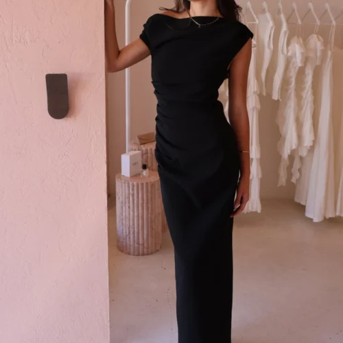 By Nicola Vivian Crepe Maxi Dress In Black 10 By Nicola Vivian Crepe Maxi Dress In Black -Chic Wear Store 0W1A5759 scaled