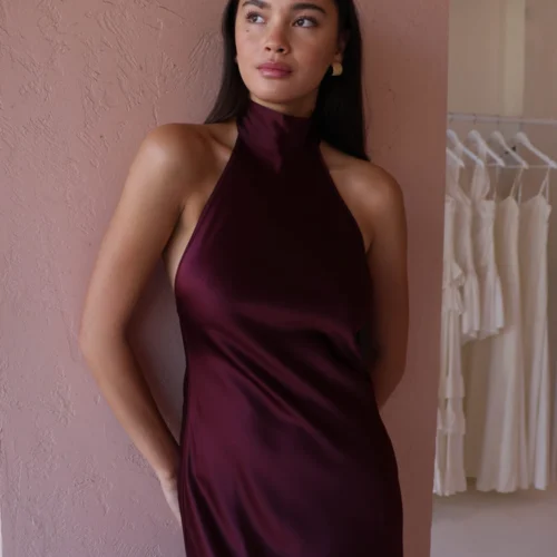 By Nicola Esme Maxi Dress In Berry -Chic Wear Store 0W1A5800 scaled