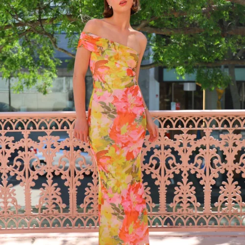 By Nicola Paloma Sleeveless Mesh Maxi Dress In Floral Confetti -Chic Wear Store 0W1A6064