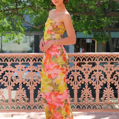 By Nicola Paloma Sleeveless Mesh Maxi Dress In Floral Confetti -Chic Wear Store 0W1A6087