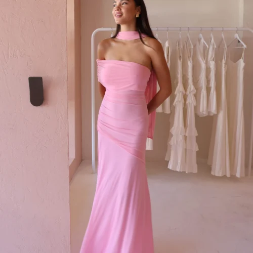 By Nicola Fiesta Off Shoulder Dress In Candy