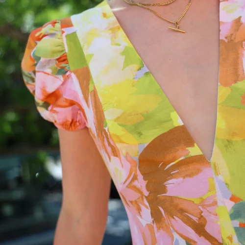 By Nicola S/S Wavy Maxi Dress In Floral Confetti -Chic Wear Store 0W1A6217