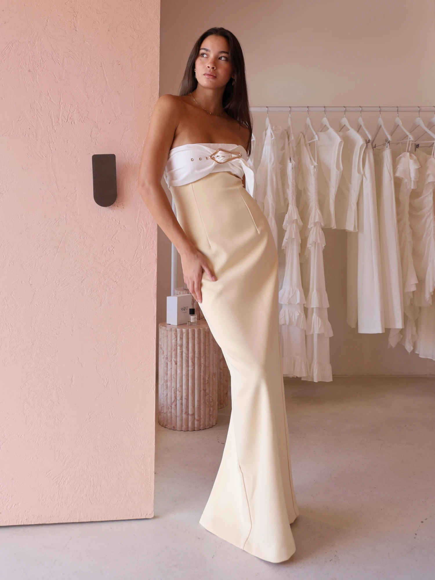 Tojha Kasai Dress In Lemon/Ivory 3 Tojha Kasai Dress In Lemon/Ivory