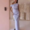 By Nicola Vivian Crepe Maxi Dress In Ice Blue -Chic Wear Store 0W1A6684 scaled