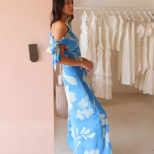 By Nicola Hailey One Shoulder Tie Maxi Dress In Capri -Chic Wear Store 0W1A6775 436a73f8 da35 4712 9206 b33fb1491ca9 scaled
