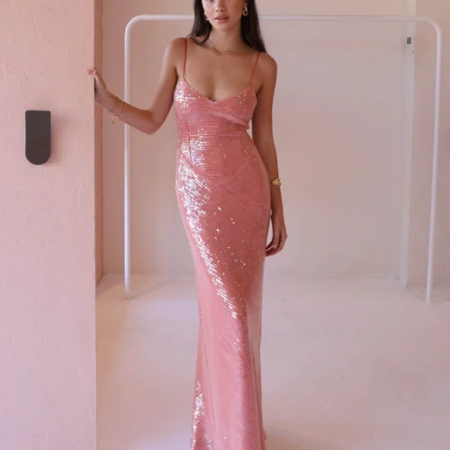 New Romantics Andy Diamond Bodice Maxi Dress In Calypso -Chic Wear Store 0W1A6856 scaled