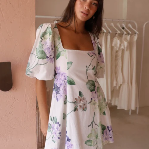 By Nicola Into The Woods Mini Dress In Garden Party