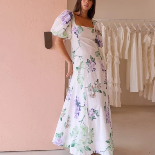 By Nicola S/S Into The Woods Maxi Dress In Garden Party