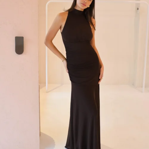 By Nicola Adele Maxi Dress In Chocolate 25 By Nicola Adele Maxi Dress In Chocolate -Chic Wear Store 0W1A7353 scaled