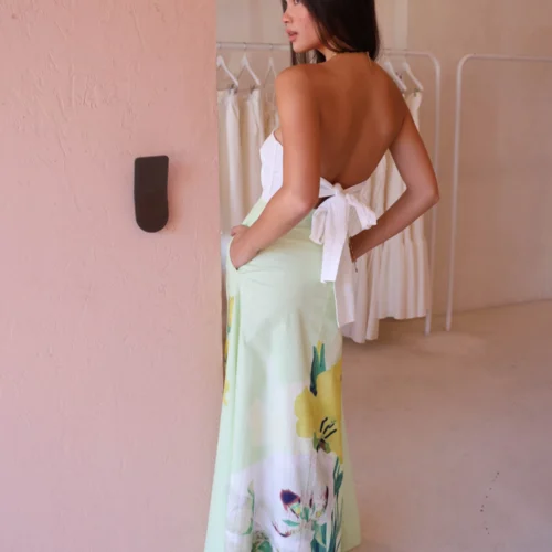 By Nicola Wavy Strapless Maxi Dress In Fiori -Chic Wear Store 0W1A7371 scaled