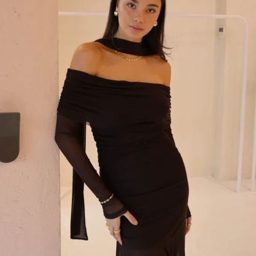 By Nicola Belle Maxi Dress In Chocolate -Chic Wear Store 0W1A7444 494d2f79 b9d8 4c3f ab9e 3468f1d4c9b7 scaled