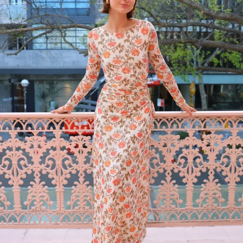 Hansen & Gretel Zee Dress In Cream Wallpaper -Chic Wear Store 0W1A8185