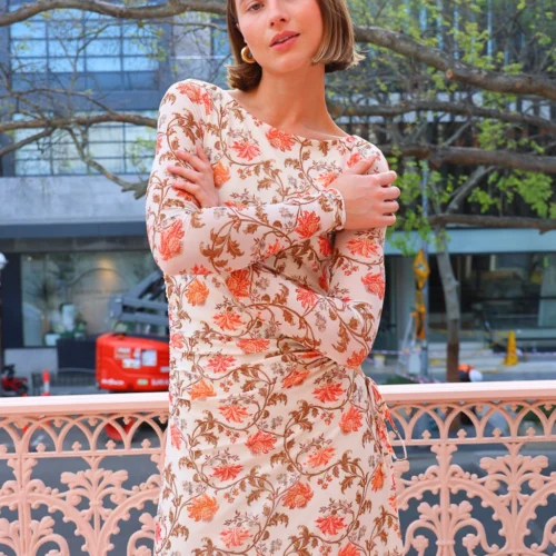 Hansen & Gretel Zee Dress In Cream Wallpaper -Chic Wear Store 0W1A8219