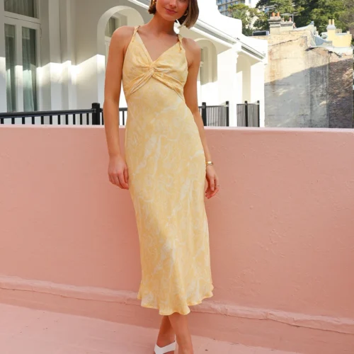 Sovere Inara Reversible Dress In Butter 14 Sovere Inara Reversible Dress In Butter -Chic Wear Store 0W1A8237