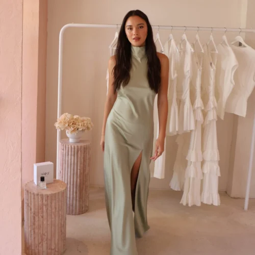 By Nicola Esme Halter Maxi Dress In Pistachio -Chic Wear Store 4DF52A50 C396 4D7A 941B 402D4428C043 scaled