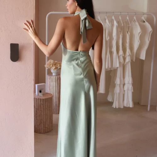 By Nicola Esme Halter Maxi Dress In Pistachio -Chic Wear Store 5D385E34 8310 40AF 90FB 30660C12721D scaled