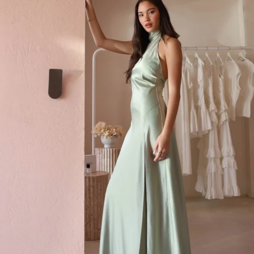 By Nicola Esme Halter Maxi Dress In Pistachio -Chic Wear Store 9A63C90D 30E2 4986 8702 12E910EE5FAF scaled