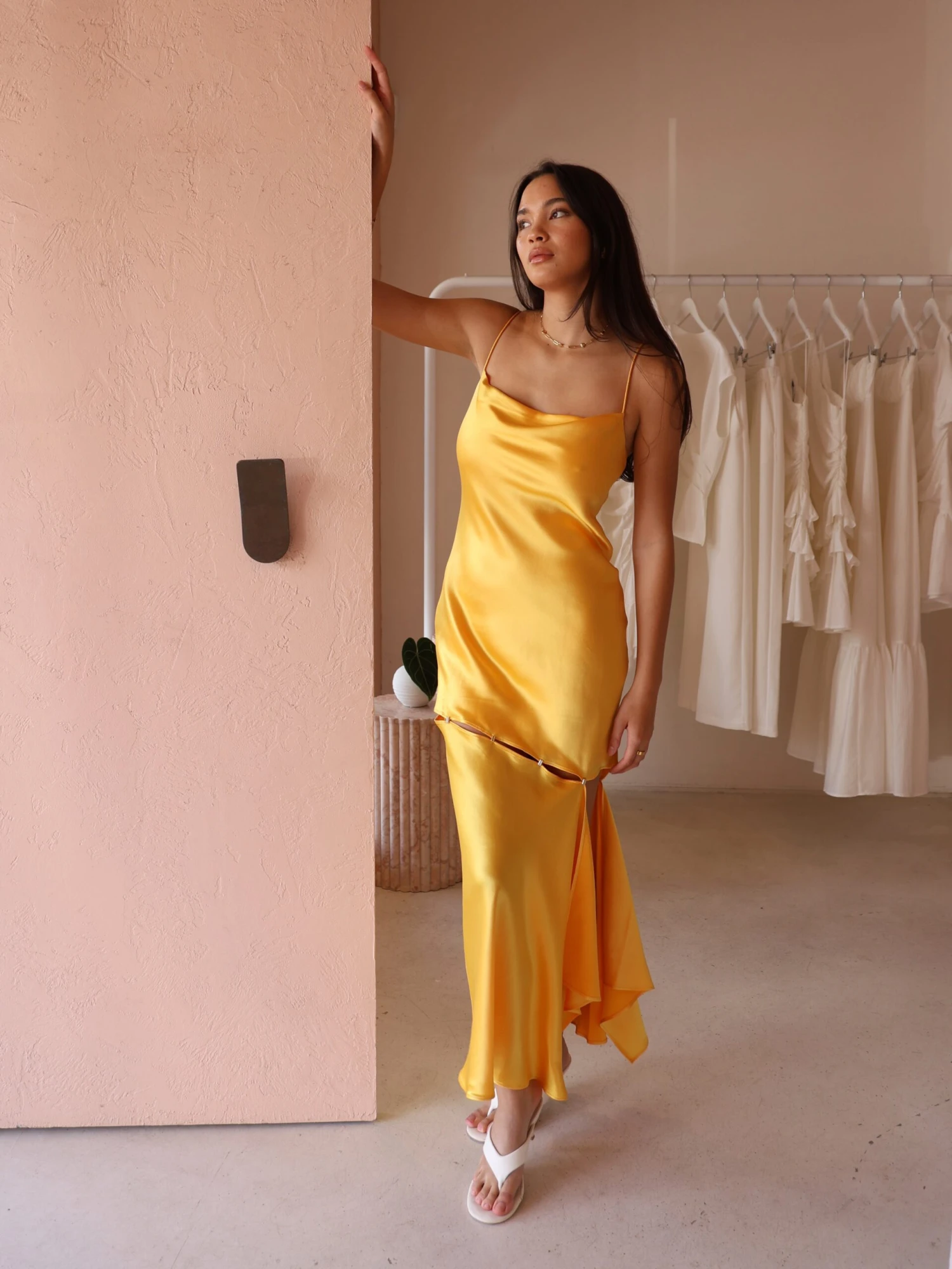 Acler Halewood Maxi Dress In Honey Gold 5 Acler Halewood Maxi Dress In Honey Gold - Image 3