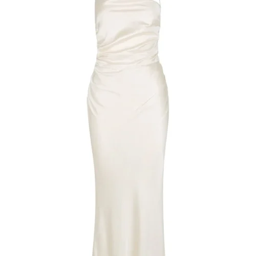 Shona Joy La Lune Asymmetrical Midi Dress In Cream -Chic Wear Store Asymmetrical Bias Cowl Midi Dress cream