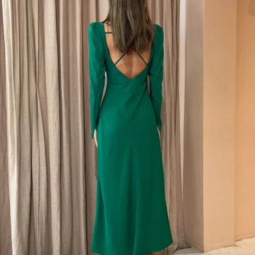 By Johnny Olivia Strap Back Maxi In Forest Green -Chic Wear Store ByJohnny Lowres May2023 69
