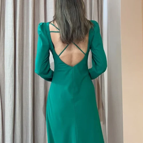 By Johnny Olivia Strap Back Maxi In Forest Green -Chic Wear Store ByJohnny Lowres May2023 71