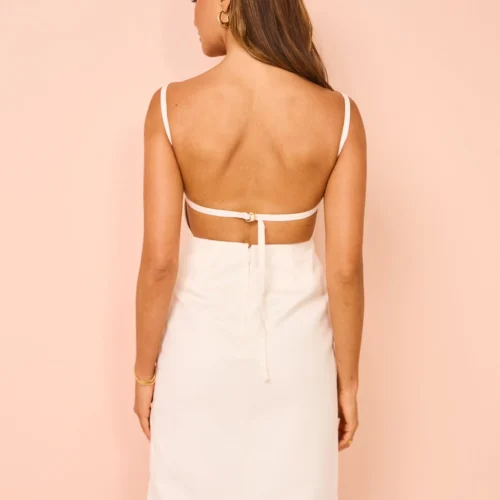 Acler Delacourt Midi Dress In Ivory -Chic Wear Store Coco Lola Acler DelacourtMidiDress 126