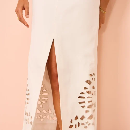 Acler Delacourt Midi Dress In Ivory -Chic Wear Store Coco Lola Acler DelacourtMidiDress 133