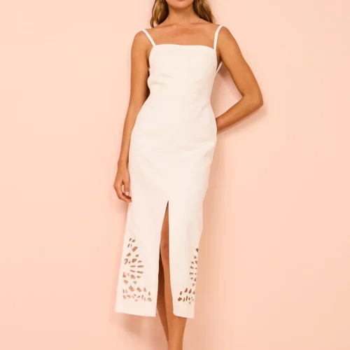 Acler Delacourt Midi Dress In Ivory -Chic Wear Store Coco Lola Acler DelacourtMidiDress 17