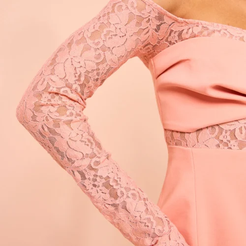 Issy Draped Lace Mini Dress In Pink 24 Issy Draped Lace Mini Dress In Pink -Chic Wear Store Coco Lola ISSY PinkMiniDress 132