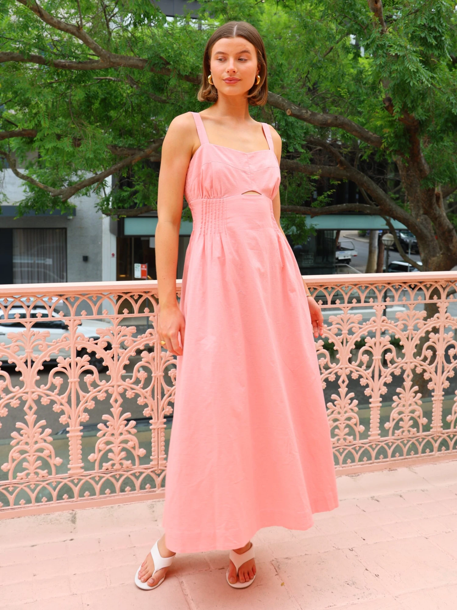 Mon Renn Sunlight Midi Dress In Blush Pink 5 Mon Renn Sunlight Midi Dress In Blush Pink - Image 3