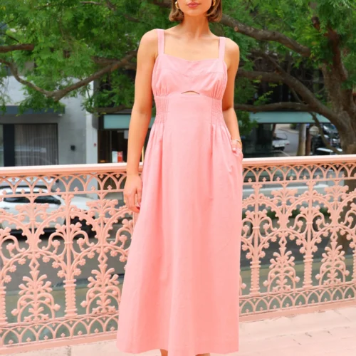 Mon Renn Sunlight Midi Dress In Blush Pink 25 Mon Renn Sunlight Midi Dress In Blush Pink -Chic Wear Store Coco Lola MonRenn SunlightMidiDress scaled