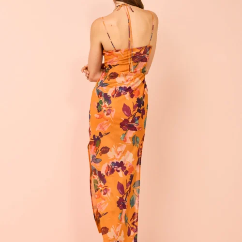 One Fell Swoop Amara Stretch Doubled Dress In Tangerine Field -Chic Wear Store Coco Lola OneFellSwoop AmaraStretch 16
