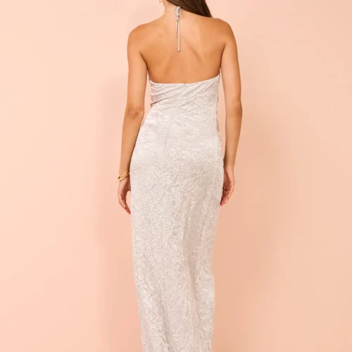 One Fell Swoop Andrea Maxi In Silver Varakh -Chic Wear Store Coco Lola OneFellSwoop AndreaMaxiDress 112